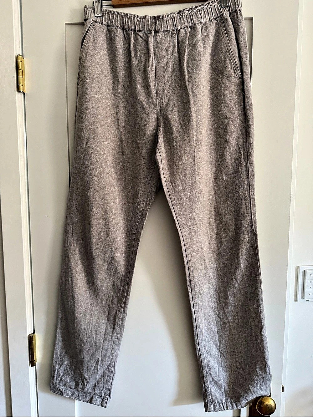 Outerknown Verano Beach Pant Gray Straight Leg Pants Large